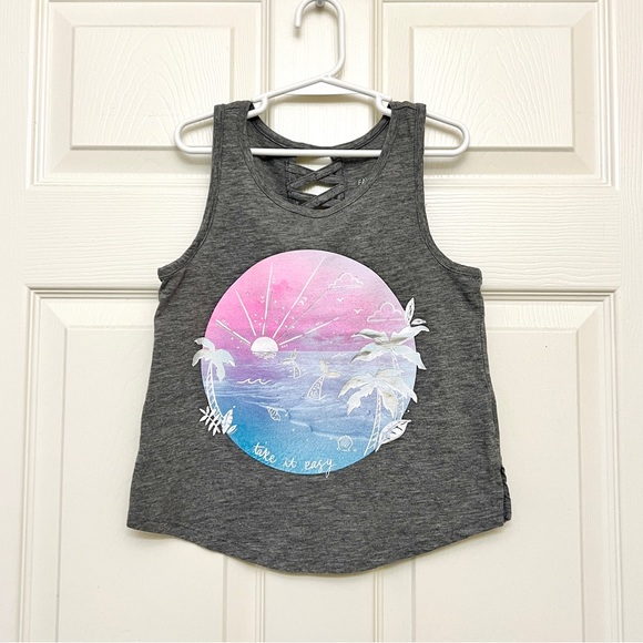 Sonoma Other - Girls Sonoma Gray Graphic Tank Top Size 8 Medium